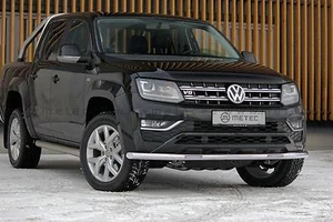 BARRE SOUS PARE CHOC INOX LEDS VW AMAROK 16-, avec feux diurnes à LED (DRL), - Imagen 1 de 2