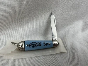 Vintage Colonial Prov, RI COCA COLA COKE 5 CENT Advertising Mini Pocket Knife - Picture 1 of 7