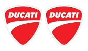 Ducati 2 color 4"h vinyl decals. Red/White . Choose your Colors. - Picture 1 of 1