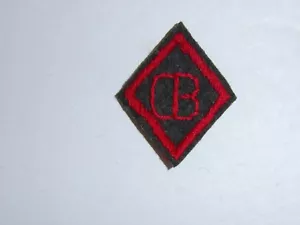 b3502 WW 2 US Navy Seabees CB Distinguishing Mark USMC Green IR34E - Picture 1 of 3