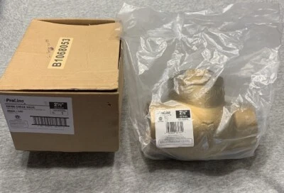 PROLINE-MUELLER 2-1/2" Inch Brass Swing Check Valve Hard Seat Sweat in C x C Fitting 200 WOG