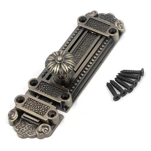 Bronze Slide Door Bolt Gate Security Lock Latch Antique Sliding Door Window L... - Picture 1 of 5