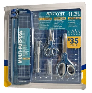 Kit de corte incl. Tijeras, recortadora, cuchillo de 5" y 8", alfombrilla de 13"... - Imagen 1 de 11