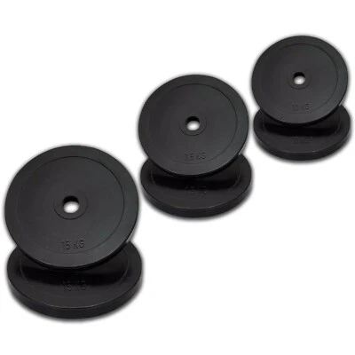 Paracolpi Olimpici Disco Gomma Piastre Pesi Bilanciere 2" Crossfit Palestra 120kg Set - Immagine 1 di 4