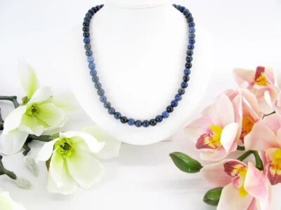 Sodalite - Halskette, echte Natursteine Heilsteine Edelsteine, Modeschmuck - Bild 1 von 4