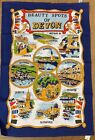 Devon Vintage Beauty Spots Tea Towel 75cm x 50cm 100% Cotton Kitchen Scenic