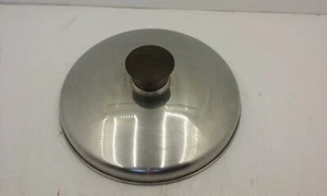VINTAGE WEST BEND POT LID, BAKELITE KNOB, CONTINENTAL STAINLESS STEEL, 7-3/4" - Picture 1 of 4