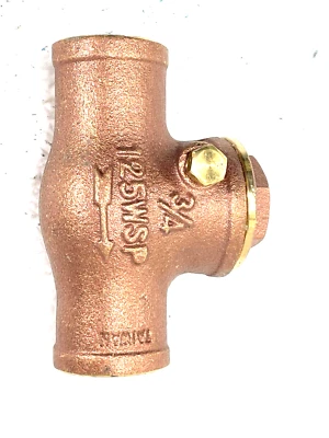 WATTS Bronze Swing Check Valve 3/4" CTS Sweat / Solder Joint 125-SWP, 200-WOG - Image 1 of 4