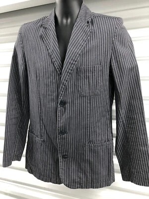 H&M Mens Gray Striped Jacket Suit Size S - Image 1 of 3