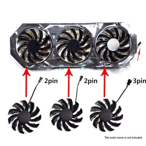 Cooling Fan Graphics Card Cooling Fan Replacement For Gigabyte GTX 970 T128010SM - Afbeelding 1 van 8