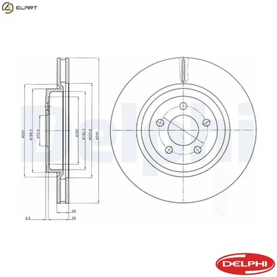 2x BRAKE DISC BG9050 FOR LANCIA CHRYSLER ERB 3.6L EXF 3.0L 6cyl THEMAEER 2.7L - Image 1 of 4