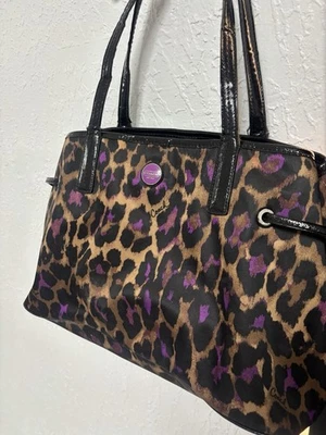 Bolso de Mano Coach H1394-F25282 Juego Estampado Ocelote Púrpura Foto 1 de 2