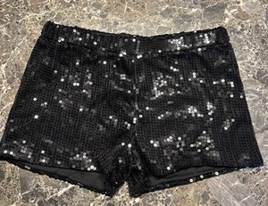 Women's Sequins Black Shorts X-Large Spirit Halloween Costume - Picture 1 of 6