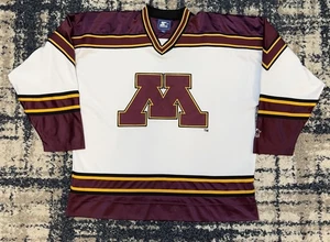 Vintage Starter University of Minnesota Golden Gophers Hockey Trikot XXL Herren weiß " - Bild 1 von 6
