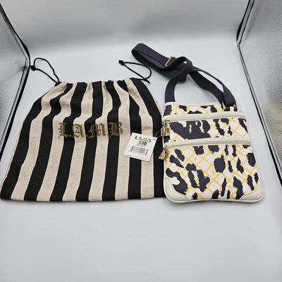 L.A.M.B. Bandolera Gwen Stefani De Colección Y2K Cuero Recubierto Samburu Guepardo Nueva con Bolso Foto 1 de 4