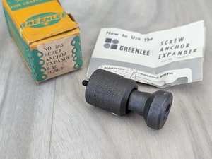 Genuine - Made In USA - Greenlee No. 865 Screw Anchor Expander 8-32 Screw Thread - Picture 1 of 11