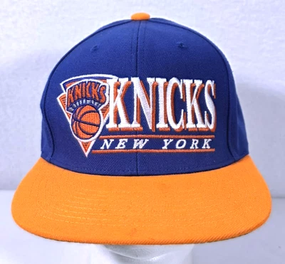 Gorra de béisbol Mitchell & Ness New York Knicks NBA SnapBack azul y naranja Foto 1 de 4