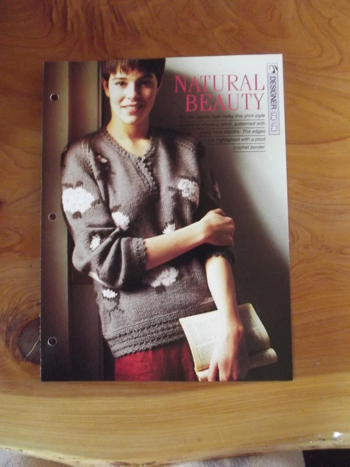 KNITTING PATTERN NATURAL BEAUTY DESIGNER CREATIVE NEEDLES 1991  * MUST SEE* - Image 1 of 1