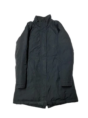 The North Face Down HyVent Jacket Womens Large Long Black Parka Waterproof - Image 1 of 4