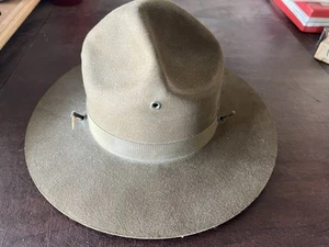 Vintage 1939 U.S. Army Campaign Hat - Bristol Felt Body Corp Contract - Picture 1 of 14