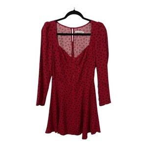 Reformation Milla Dress Women’s 4 Red Black Floral Mini - Picture 1 of 14