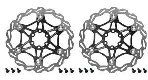 Zwei Fahrrad Scheibenbremsscheibe 180 mm - 1,8 mm schwarz/chrom - Bild 1 von 1