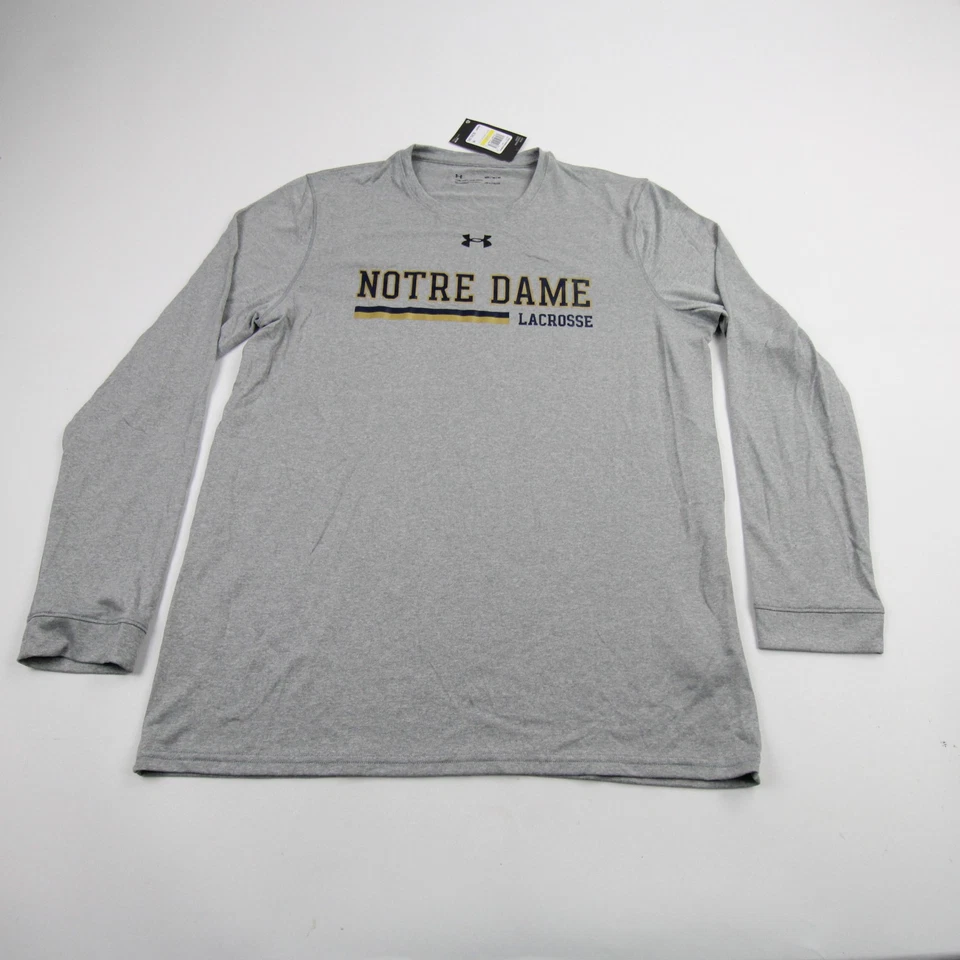 Notre Dame борьбы ирландский под Armour HeatGear длинным рукавом рубашка мужская новый - Изображение 1 из 1