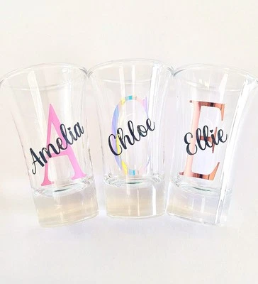 Personalised Shot Glasses Birthday Christmas Secret Santa Gift For Her Women - Image 1 of 4