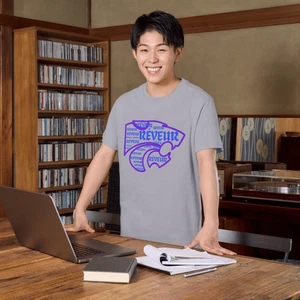 Rêveur Clovis Wildcat Profile Graphic Tee grau blau House System RCA Dreamer - Bild 1 von 3