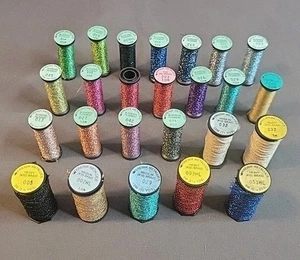 25 Kreinik Balger Metallics Blending Filament Embroidery Craft Thread mixed lot - Picture 1 of 7