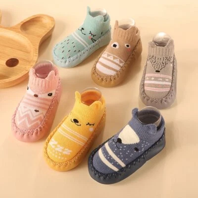 Color Matching Cute Kids Boys Shoes Doll Soft Soled Child Floor Sneaker - Image 1 of 4