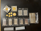 8 American Gold Eagle Coins 1.75 Ounces 1986-2018 and 8 Silver Bars 17oz Lot