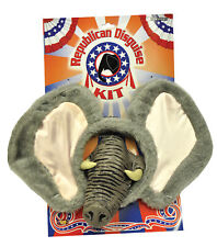 REPUBLICAN PARTY KIT ELEPHANT EARS HEADPIECE TRUNK NOSE POLITICAL COSTUME FM6191