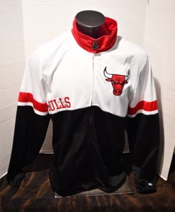 Chaqueta de Pista Rompevientos Starter Para Hombre LG Chicago Bulls con Cremallera Completa Nueva con Etiquetas Blanca/Negra - Imagen 1 de 9