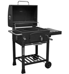 XL Smoker BBQ Holzkohlegrill  GRILLWAGEN Grill Standgrill Räucherofen  - Bild 1 von 11