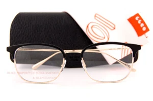 Brand New Garrett Leight Eyeglass Frames Talbert Black-Gold 3038-51-BK-G Men - Picture 1 of 5