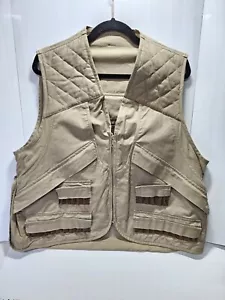 Vintage Caliber Hunting Vest Hunter's Beige Front Loader Canvas Duck Men's Med - Picture 1 of 9