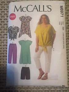 McCall's Muster M6971 DAMEN OBERTEIL TUNIKA KLEID SHORTS HOSE Gr. 18-24 Asymmetrisch - Bild 1 von 2