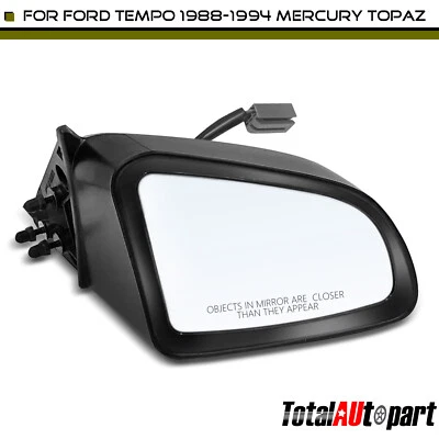 Espejo retrovisor eléctrico negro para Ford Tempo Mercury Topaz 1988-1994 pasajero lado derecho Foto 1 de 4