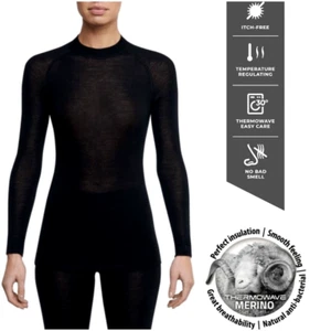 100 % natürliche Merinowolle Thermowelle warm 180 GSM Damenhemd Basisschicht 4112 - Bild 1 von 10
