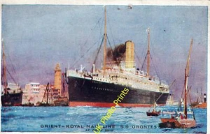 Postcard Ship - Liner SS Orontes Orient Royal Mail Line card c1912 - Picture 1 of 1
