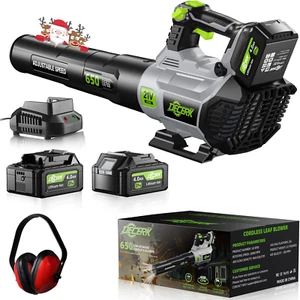 Leaf Blower Cordless, 21V Electric Leaf Blowers with 2X 4.0Ah Battery, Lightweig - Picture 1 of 12