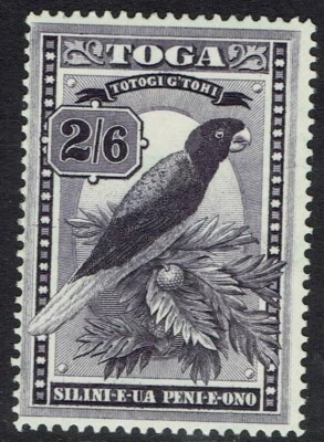 TONGA 1942 BIRD 2/6 MNH ** WMK MULTI SCRIPT CA  - Image 1 of 2