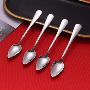 Stainless Steel Baby Grapefruit Fruit Spoons with Spikes Dessert Spoon Food Tool - Picture 1 of 13