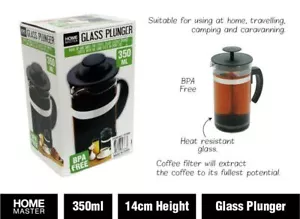 Glass Plunger French Press Coffee Tea Maker Brewing Filter Pot 350ml - Picture 1 of 3