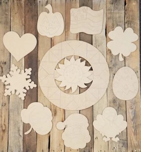 Circle Barn Quilt Kit unvollendete Dekorform, Malen nach Linie Befestigungsset Zum Selbermachen - Bild 1 von 2