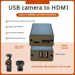 Convertitore da fotocamera USB (UVC) a HDMI e convertitore pocket3 & Insta 360 X5 a HDMI - Foto 1 di 10