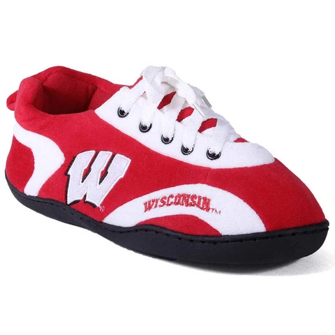 Wisconsin Badgers All Around Rubber Soled Slippers Cover