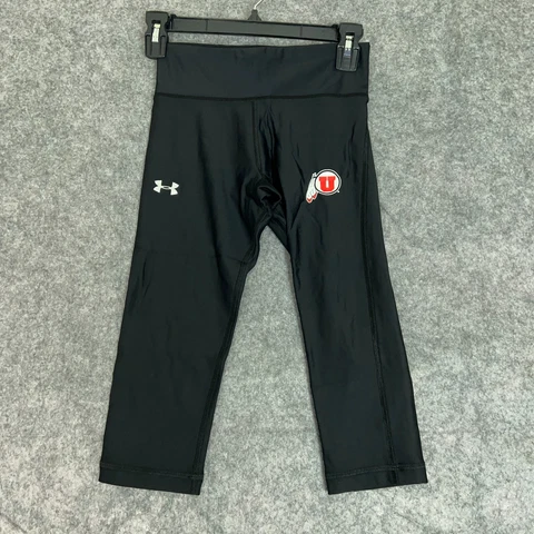 Utah Utes Womens Pants Extra Small Under Armour Black Leggings NCAA Running Cover