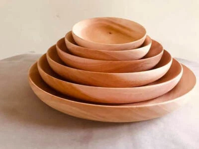 Деревянная тарелка деревянный сервировочный поднос блюдо закуски блюдо кухонная посуда набор 6 штук - Изображение 1 из 4